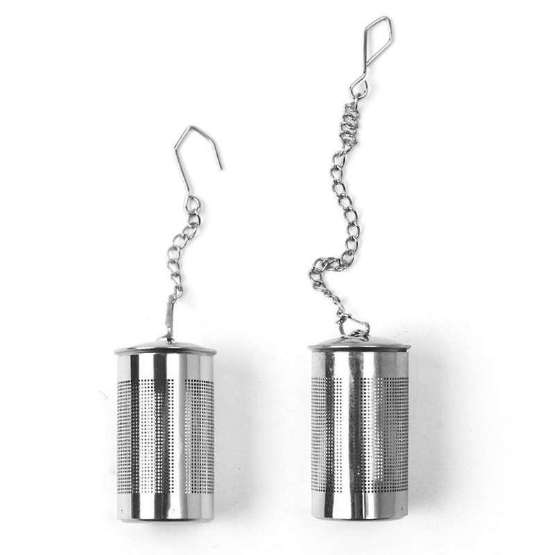3 Pieces Of Cylindrical Tea Maker with Filter Stainless Steel Tool