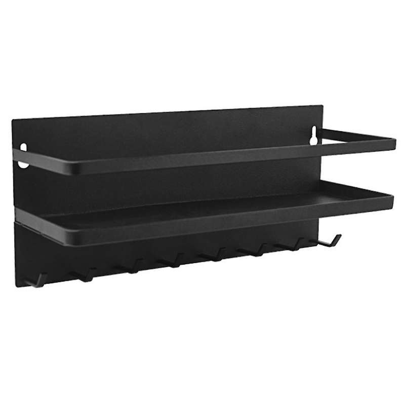 3 Tiers Refrigerator Rack Magnetic Kitchen Shelf Hooks Holders, L