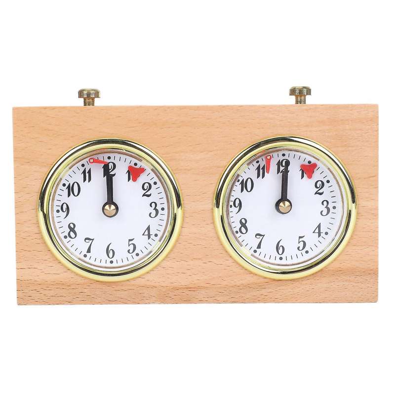 2x Digital International Chess Clock,wooden Count Up Down Chess Timer