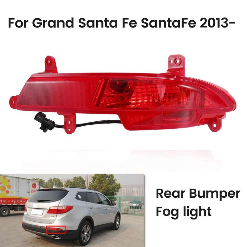 Rear Right Bumper Fog Light Brake Light Warning Lamp Reflector