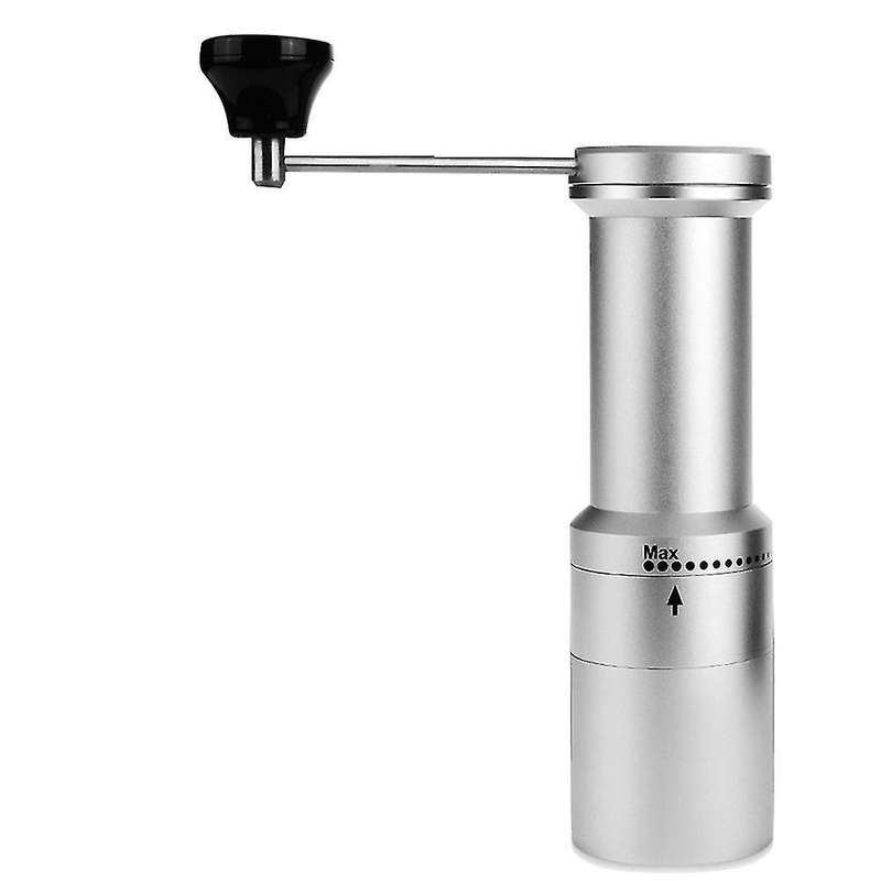 Home Portable Manual Coffee Grinder Hand Coffee Adjustable Silver
