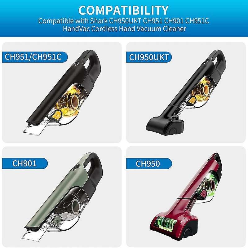 Filters Compatible for Shark Ch901 Ch950 Ch951 Cordless Handheld