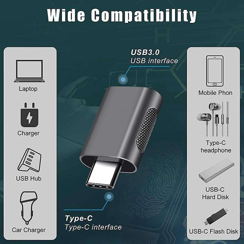 Usb C to Usb Adapter 2 Pack for Macbook Type-c Devices(silver)