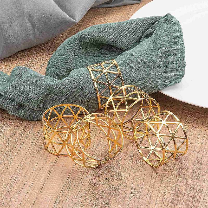 8 Pcs Of Round Mesh Napkin Ring Holder,for Casual Or Formal Occasions