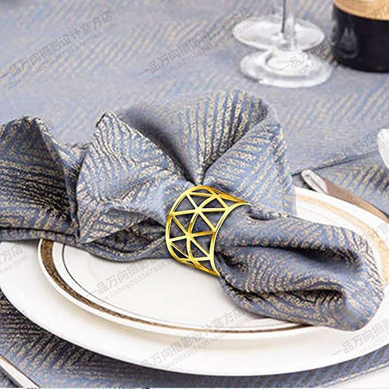 8 Pcs Of Round Mesh Napkin Ring Holder,for Casual Or Formal Occasions
