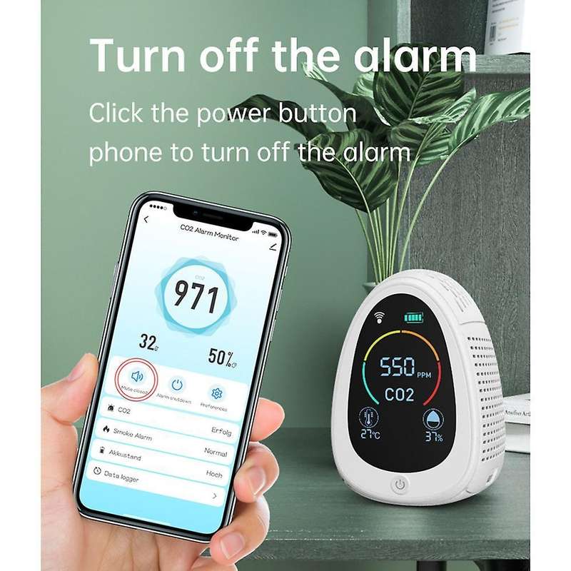 Co2 Detector Meter Wifi Air Quality Monitor Air Analyzer Temperature