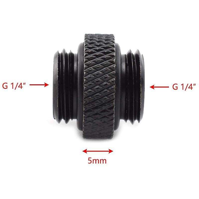 4-pack G1/4 Inch 5mm Male to Male Connector with Sealed O-ring