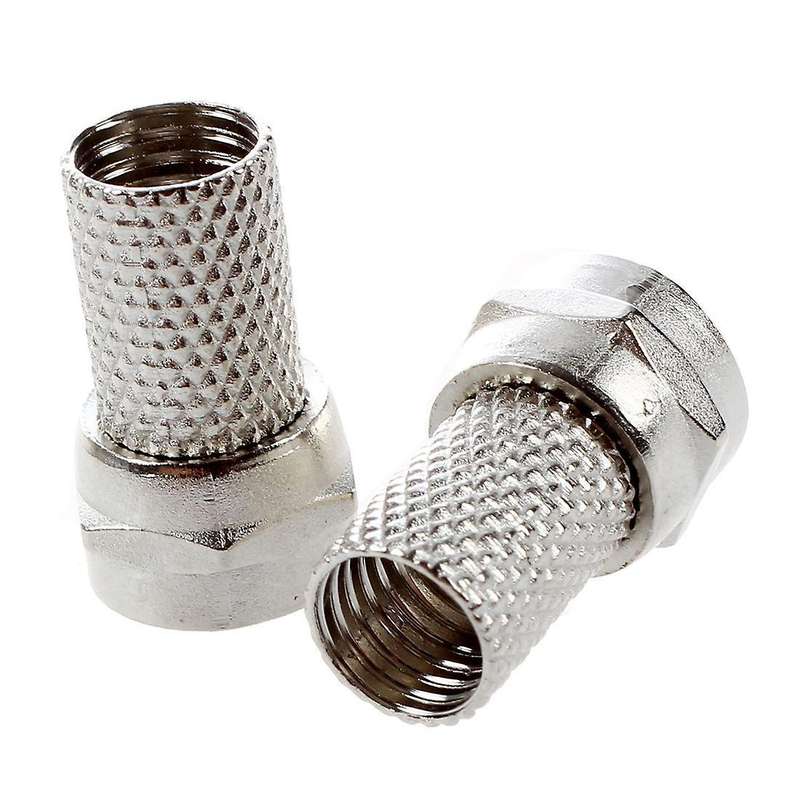 Twist-on Rg6 Rg-6 F Tv Connector No Crimping Pack Of 10