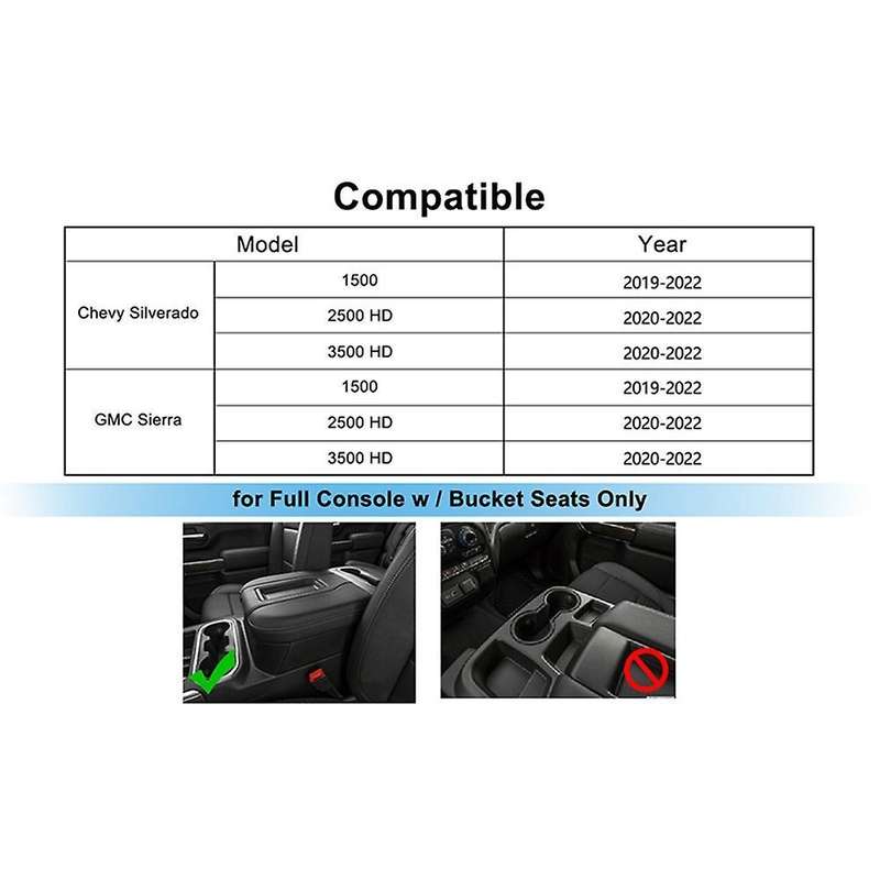 For Chevy Silverado Gmc Sierra 1500 Center Console Organizer Glove