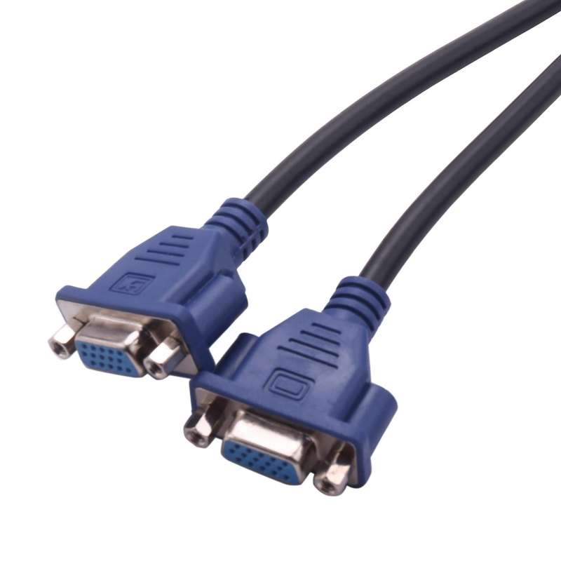 Dms-59 Pin to 2 Dual Vga 15 Pin Female Splitter Adapter Cable