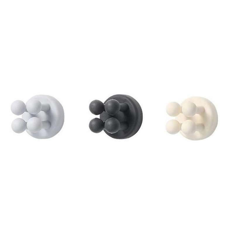 Adhesive Hooks Plug Cable Utility Silicone Hooks (3 Pcs 3 Color B)