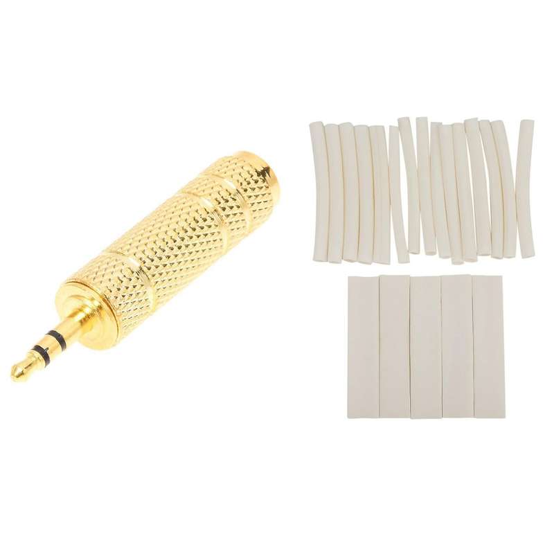Gold Plated 3.5mm Male to 6.3mm Female Stereo Audio Jack Adapter