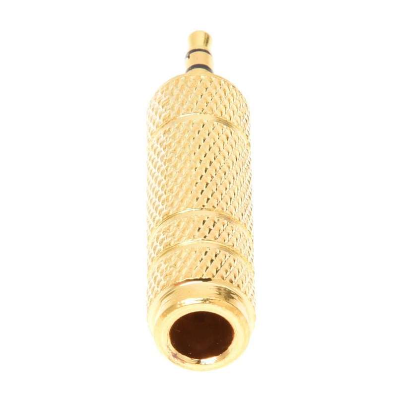 Gold Plated 3.5mm Male to 6.3mm Female Stereo Audio Jack Adapter