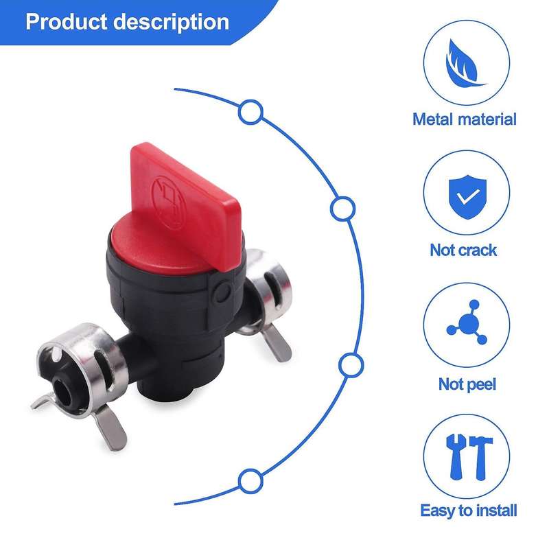 3pcs/set Fuel Gas Tank Shut Off Valves Filters Clamps Part