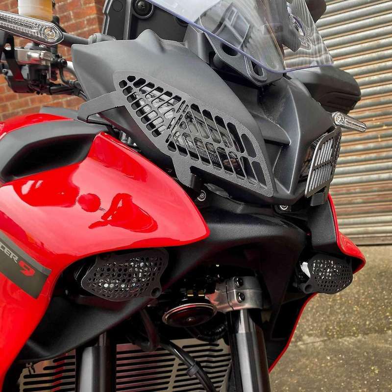 Black Headlight Protector Guards for Yamaha Tracer 9 Gt 2021 2022
