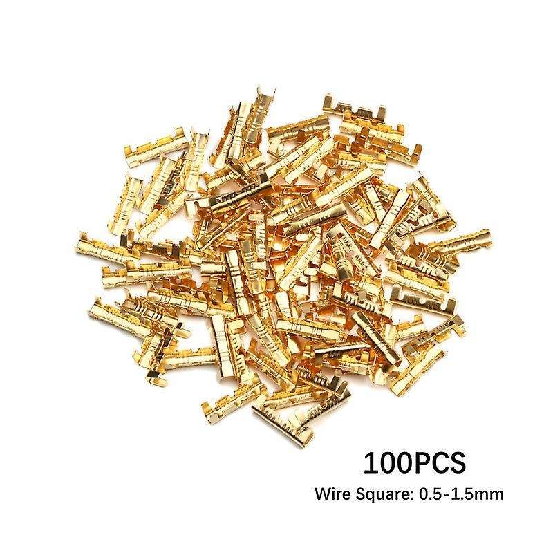 100pcs/set Button Quick Connect Terminal Wiring 0.5 To1.5 Square