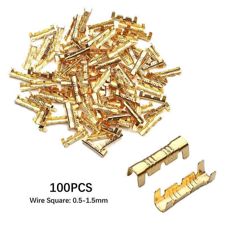 100pcs/set Button Quick Connect Terminal Wiring 0.5 To1.5 Square