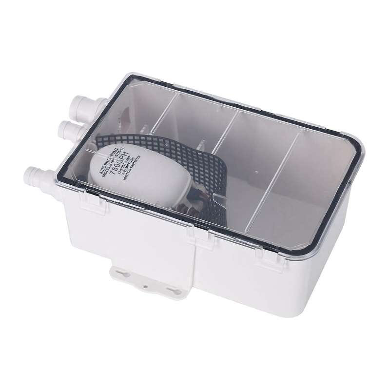 750 Gph Shower Sump Pump System Multi Port Marine Drain Kit System