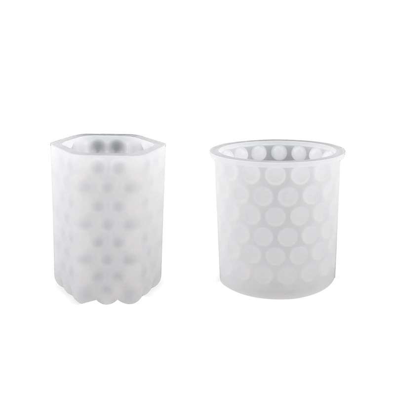 Cylinder Bubble Candle Mould, Pillar Silicone Mould