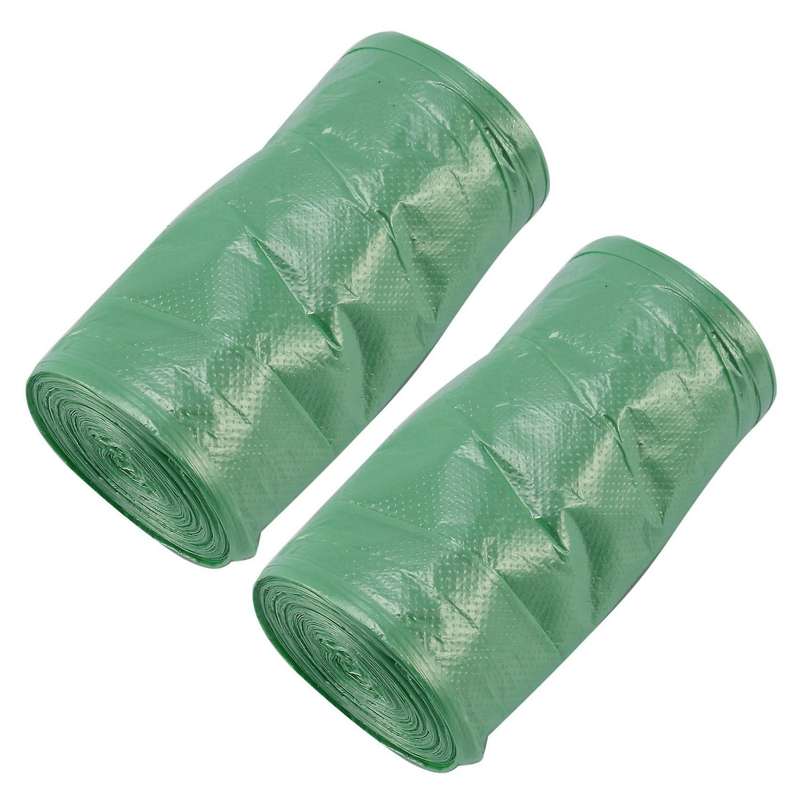 2 Rolls 50 X 46 Cm Garbage Bags Single Color Thick Plastic Bag Green