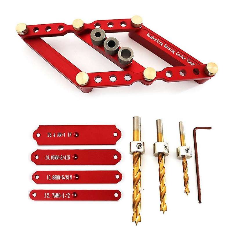 6/8/10mm 2in1 Woodworking Tenon Gauge Locator Durable Drilling