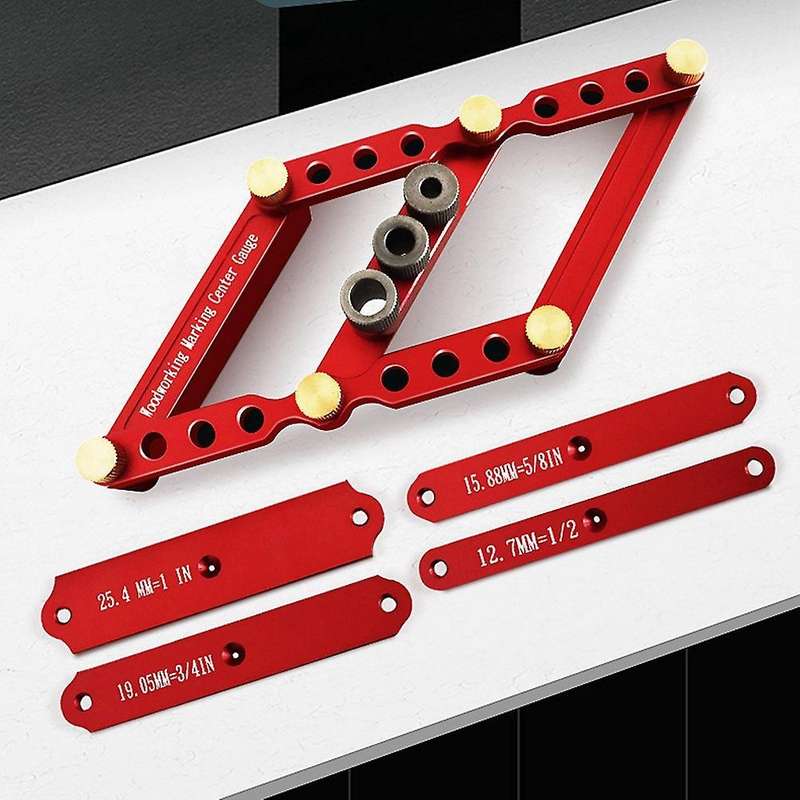 6/8/10mm 2in1 Woodworking Tenon Gauge Locator Durable Drilling