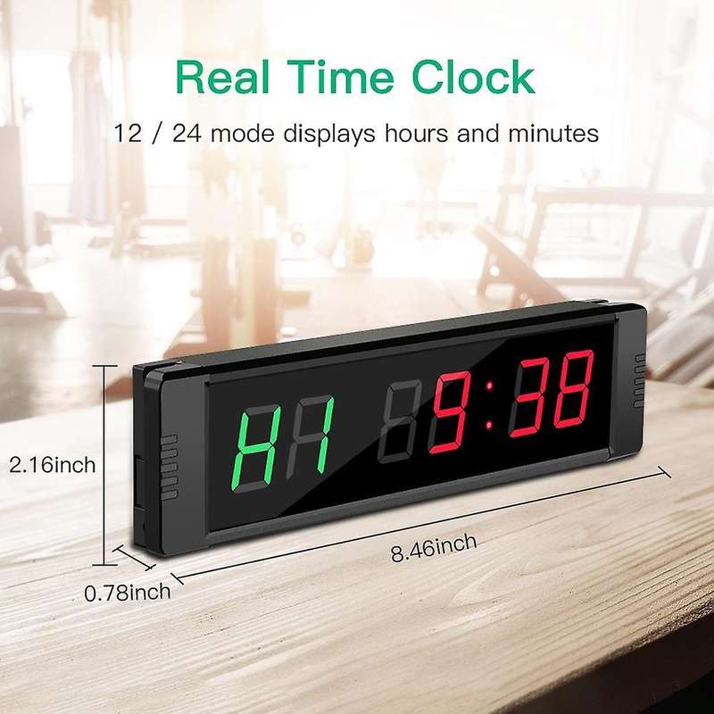 Programmable Led Interval Timer Clock Stopwatch for Gym Eu Plug