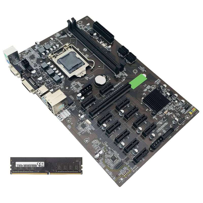 B250 Btc Mining Motherboard with Ddr4 8g 2133mhz Ram Lga 1151 Ddr4