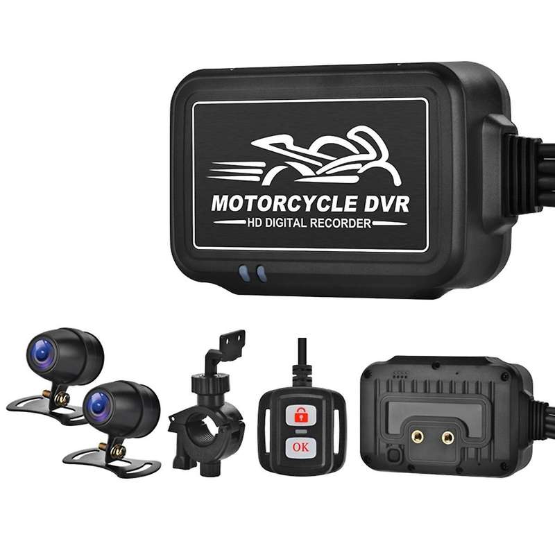 Motorcycle Camera Hd 1080p Dual Lens Motorbike Bike Video Recorder