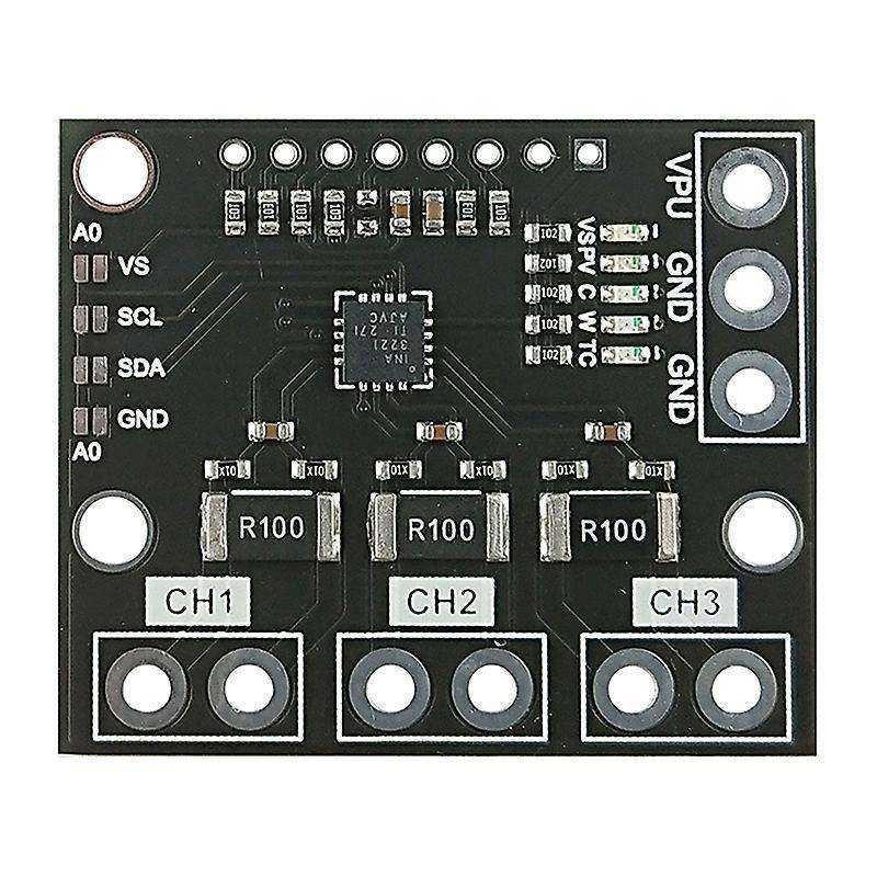 I2c Smbus Ina3221 Triple-channel Shunt Current Sensor Board Module