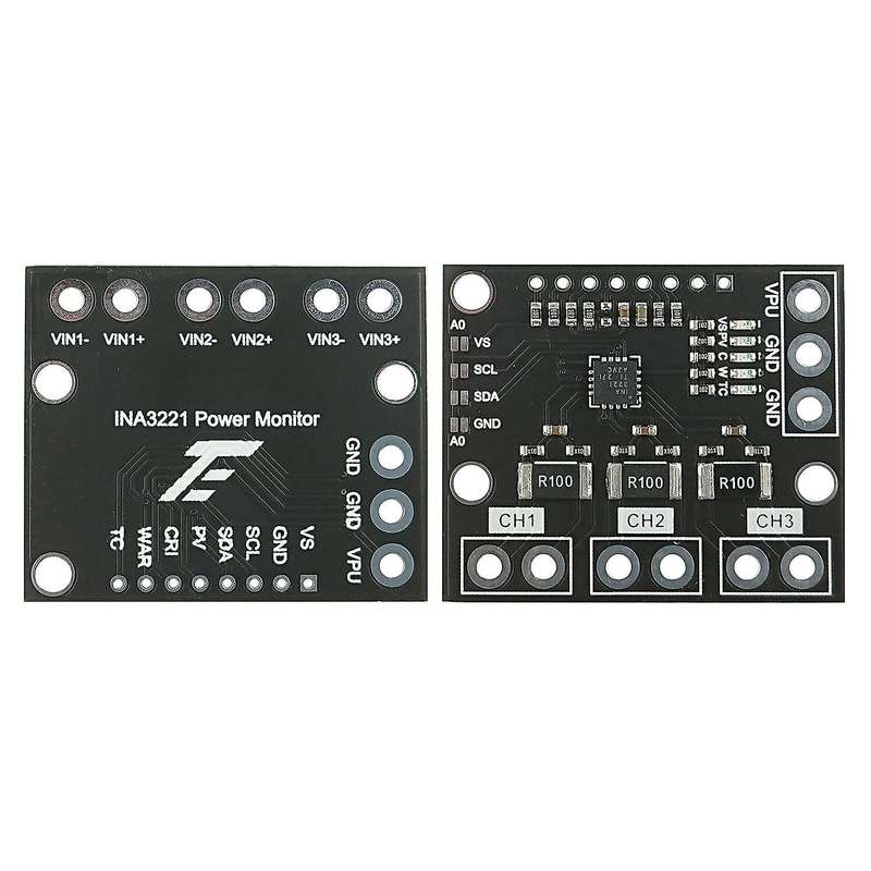 I2c Smbus Ina3221 Triple-channel Shunt Current Sensor Board Module