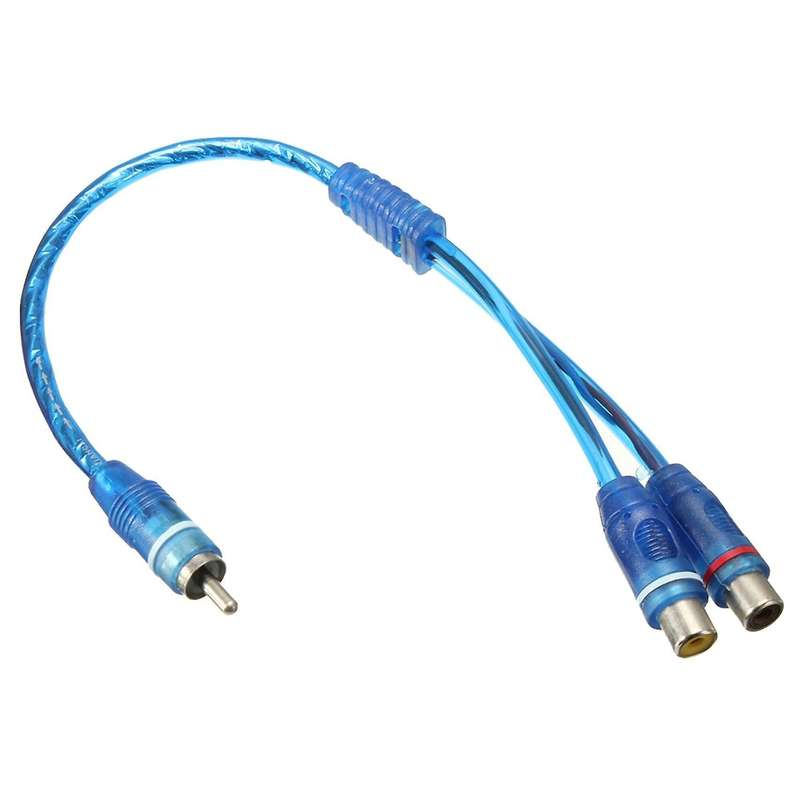 4x Rca Phono Y Splitter Lead Adapter Cable 1 Male to 2 Female 30cm