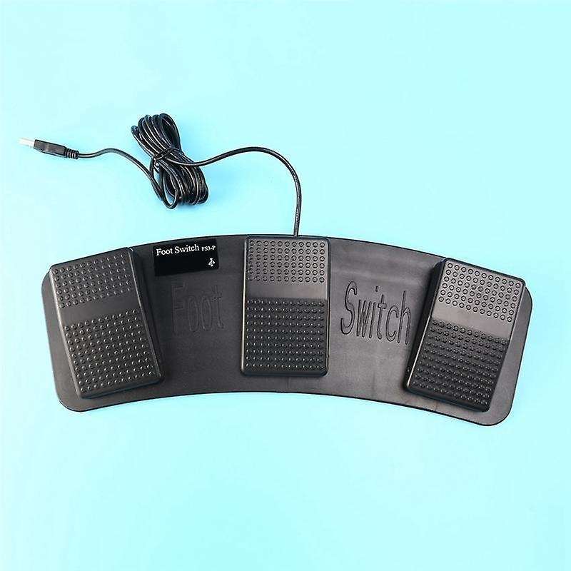3x Fs3-p Usb Triple Foot Switch Pedal Control Keyboard Mouse Plastic