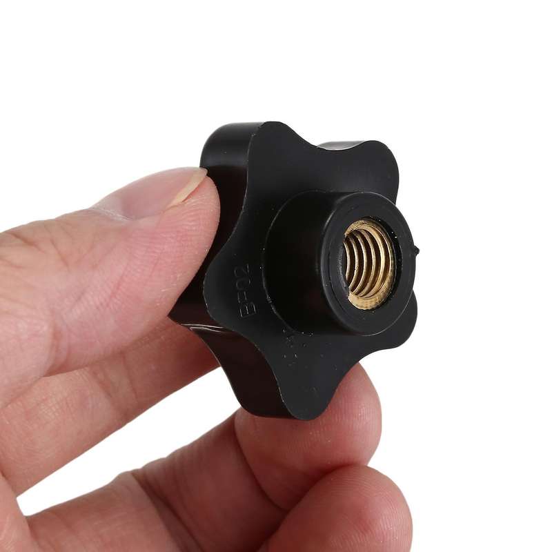5pcs M10 Female Thread 39mm Plastic Star Head Screw On Clamping Knob