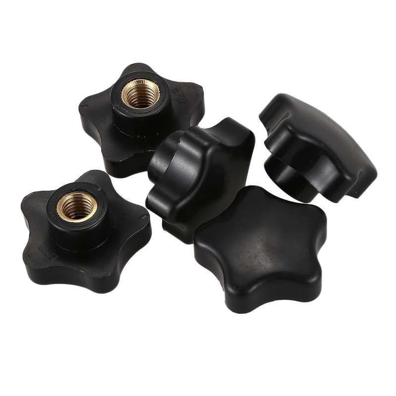 5pcs M10 Female Thread 39mm Plastic Star Head Screw On Clamping Knob