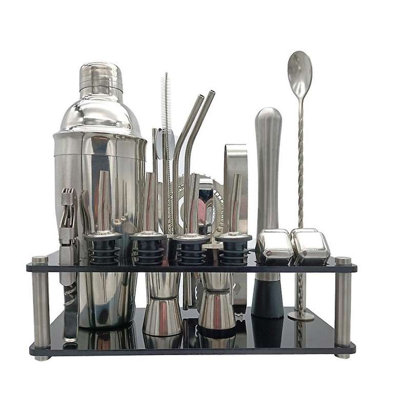 23 Pcs Bartender with Acrylic Stand 25oz Shaker Cocktail Making Set