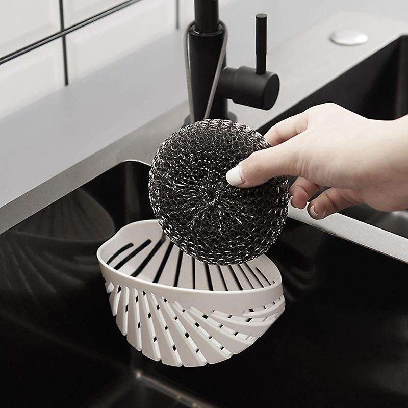 Kitchen Dish Cloth Sponge Storage Bag Sink Holder Bath Tool with Rope