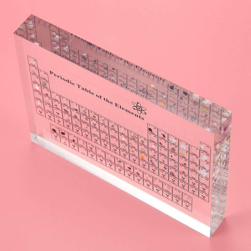 2x Acrylic Periodic Table Display Chemical Elements Display Decor
