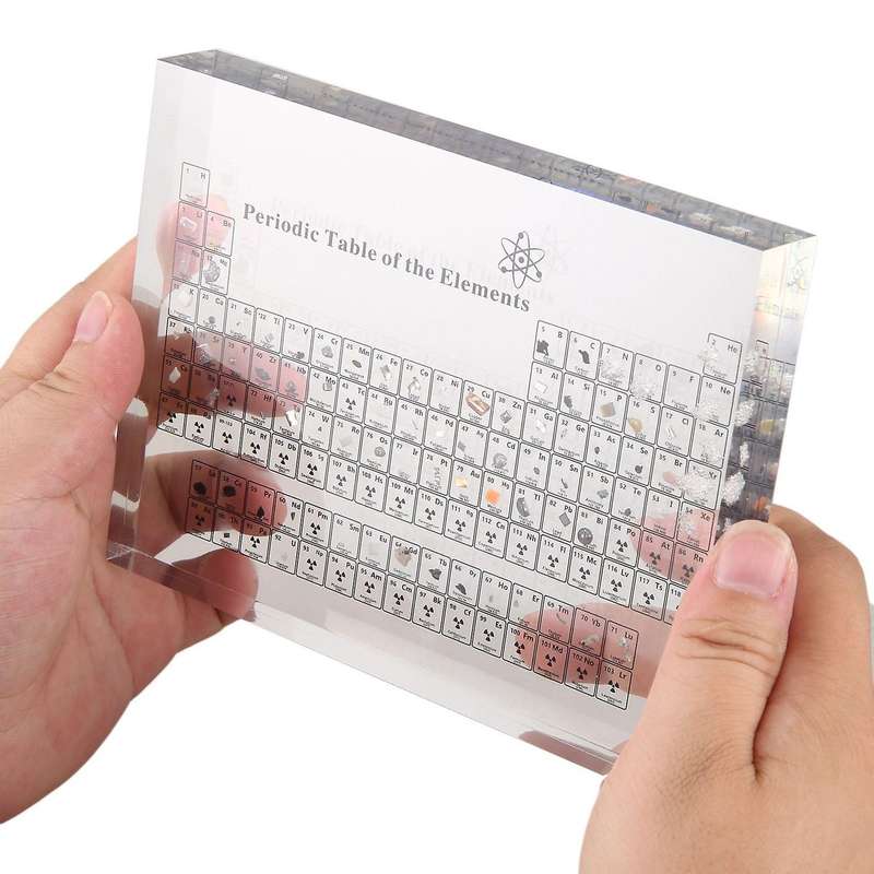 2x Acrylic Periodic Table Display Chemical Elements Display Decor