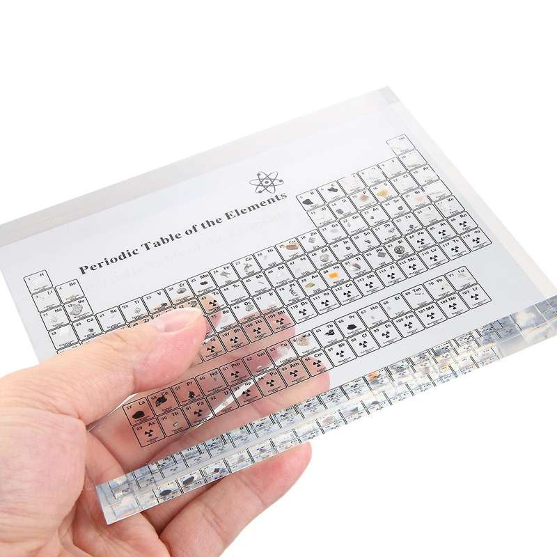 2x Acrylic Periodic Table Display Chemical Elements Display Decor