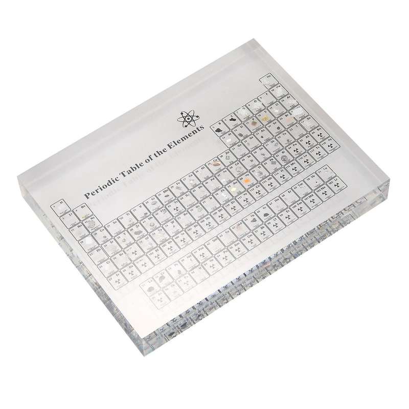 2x Acrylic Periodic Table Display Chemical Elements Display Decor