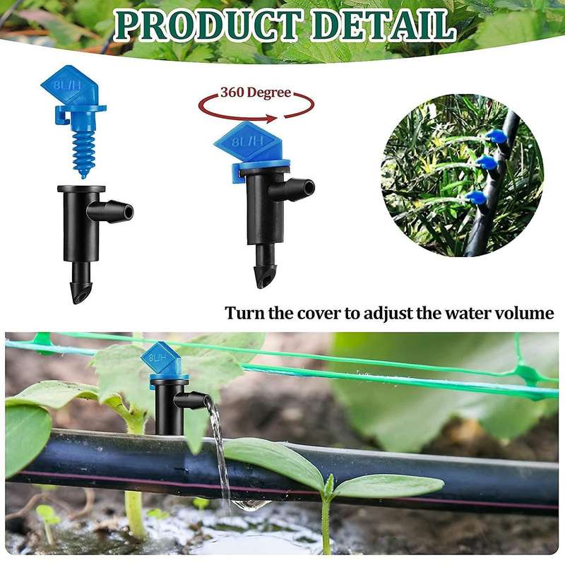 60 Pieces Irrigation Drip Emitter Garden Flag Irrigation Dripper