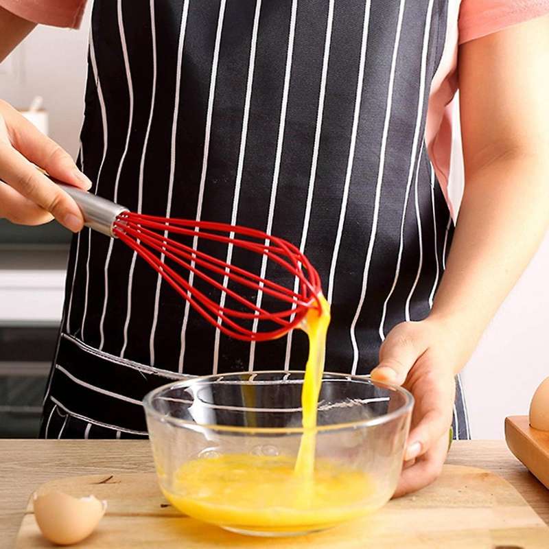 3 Pieces Of Silicone Egg Beater Stainless Steel Hand Mixer Black