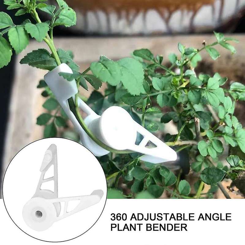 360 Degrees Plant Branch Benders Adjustable Plant Clips White