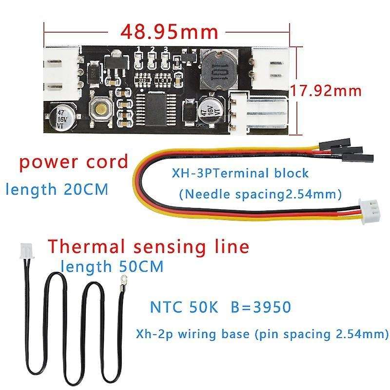 Temperature Controller Module Single 12v Dc Pwm 2-3 Wire Fan