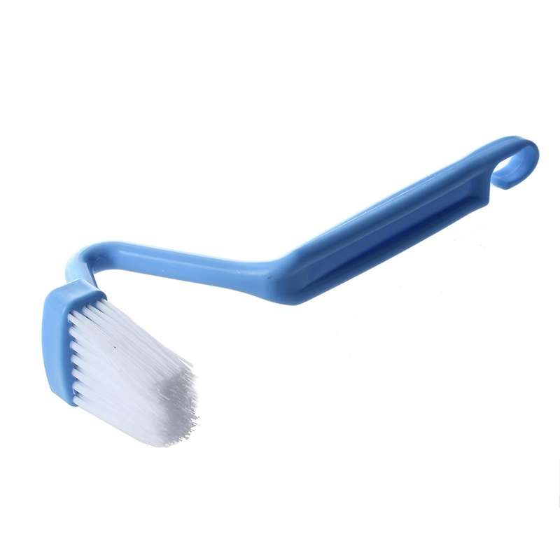 2x V Type Curved Plastic Toilet Brush Cleaning Toilet Corner Rim