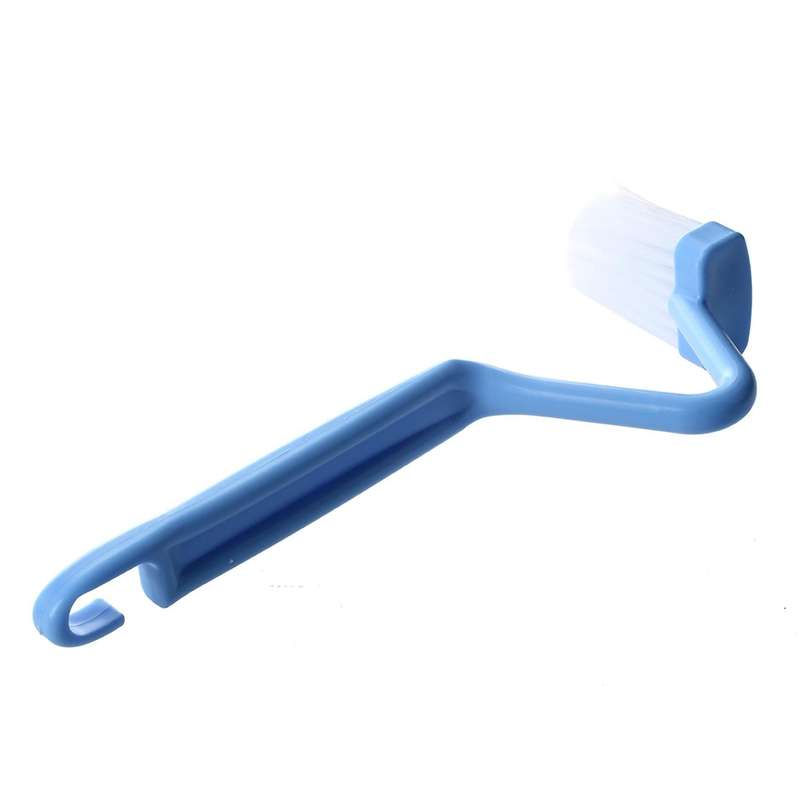 2x V Type Curved Plastic Toilet Brush Cleaning Toilet Corner Rim