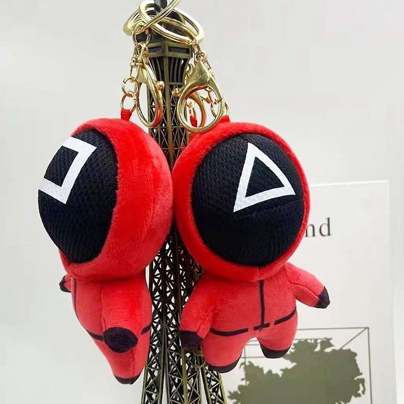 Squid Game Keychain Pendant for Home for Halloween Triangle-cornered