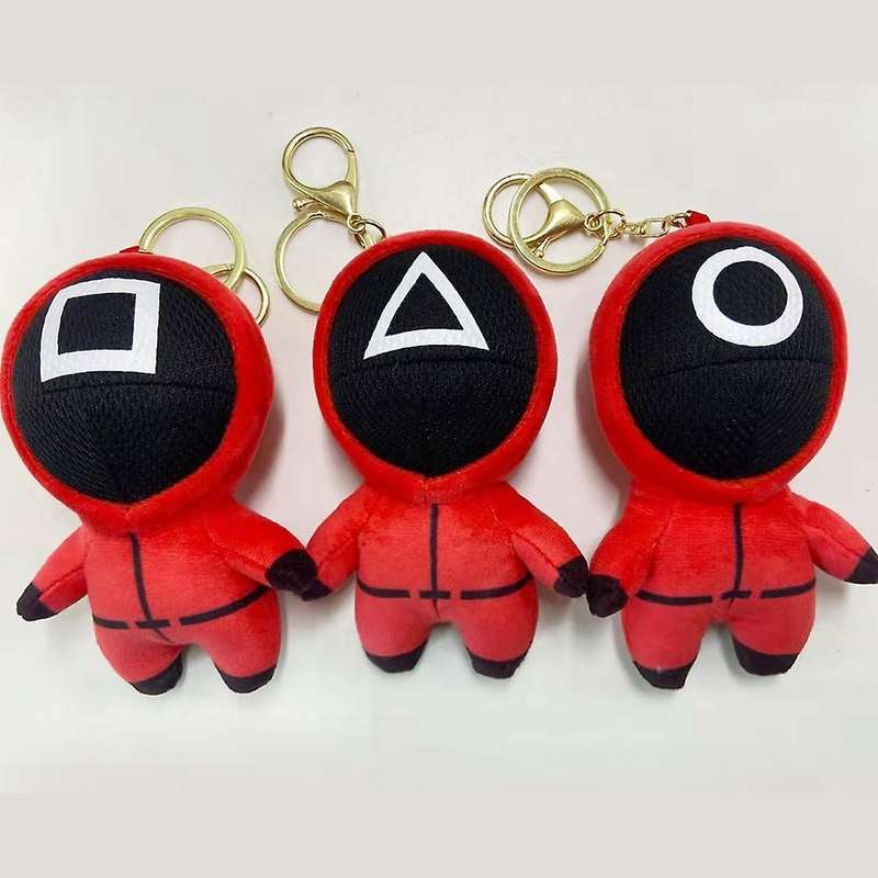 Squid Game Keychain Pendant for Home for Halloween Triangle-cornered