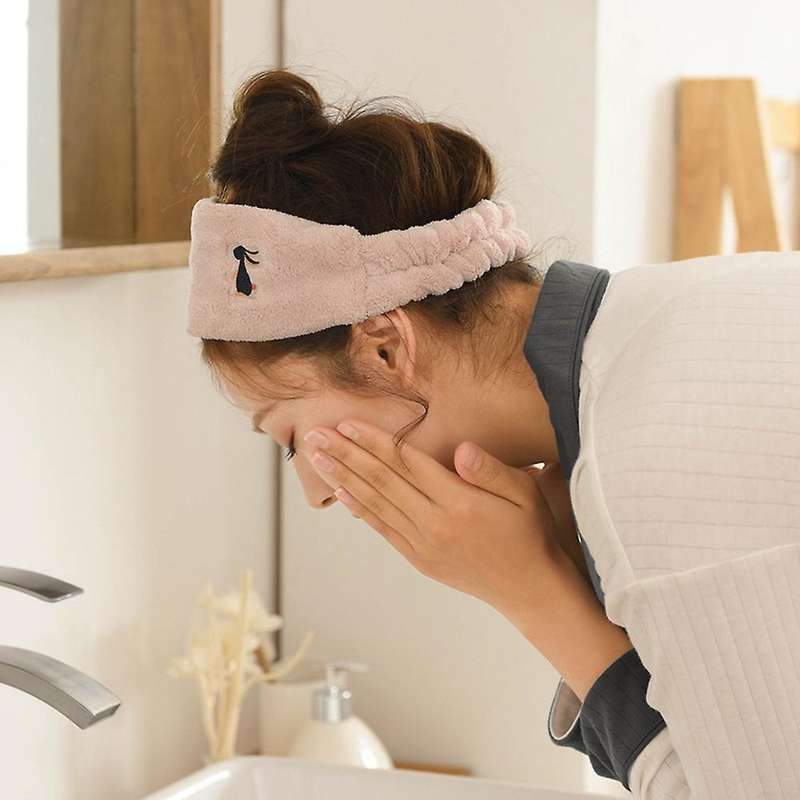 Bathroom Headband Portable Cute Headdress Hairband Wash C